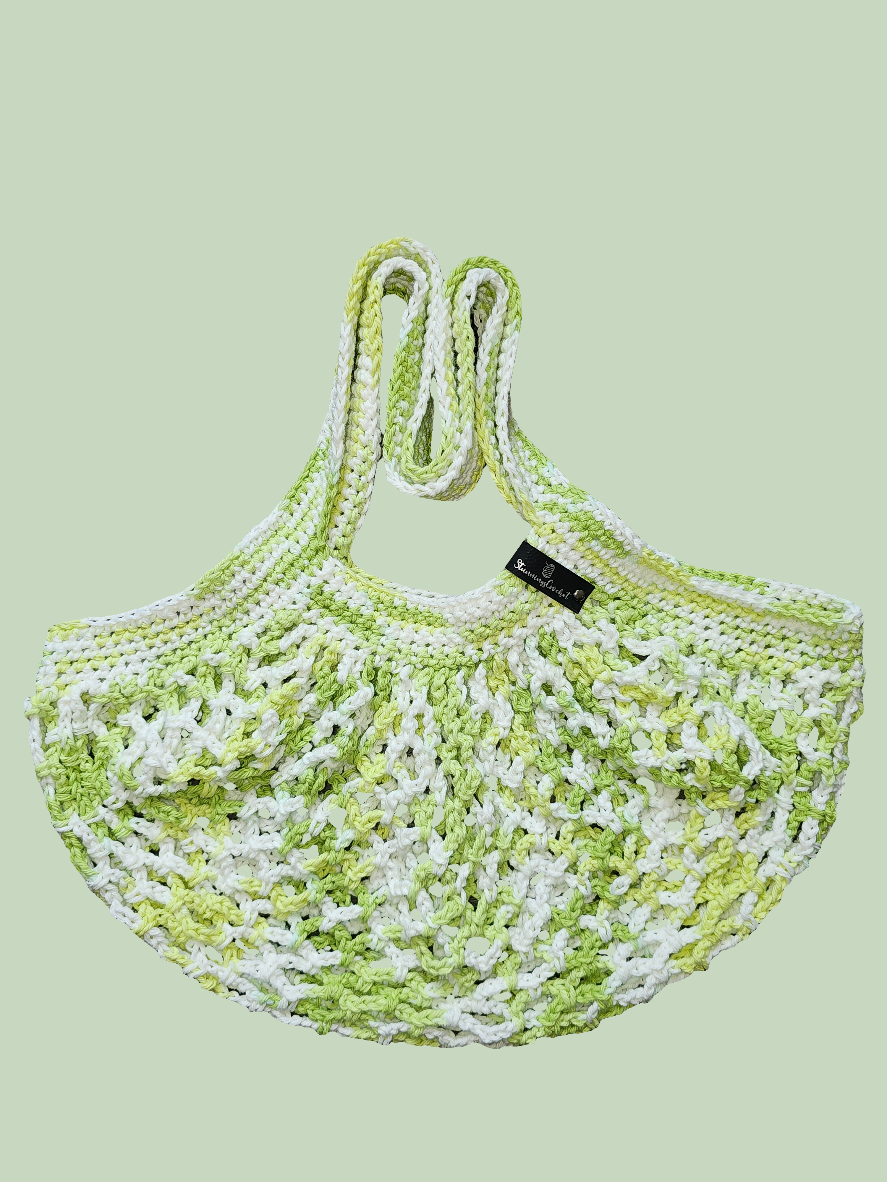 Mesh market bag lime